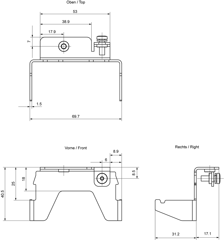 holding plate DIN rail for SCALANCE XF204G for mounting on DIN rail - Image 2