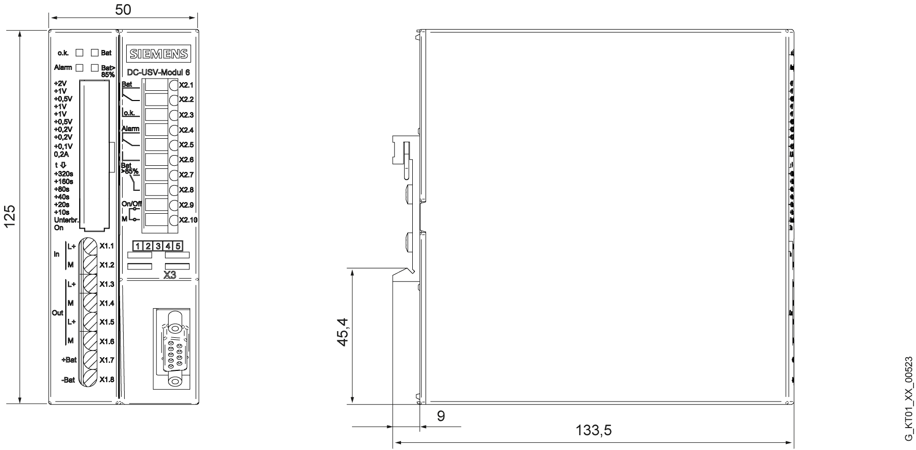 SITOP DC UPS module 24 V/6 A uninterruptible power supply with USB interface input: 24 V DC/6.85 A output: 24 V DC/6 A - Image 2
