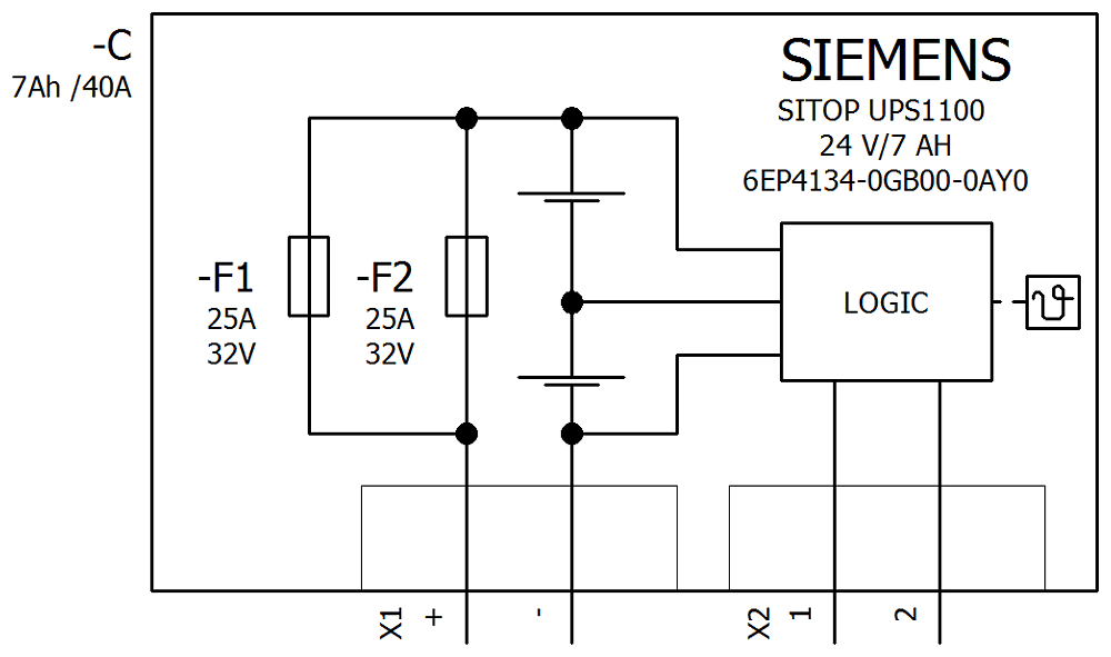 SITOP UPS1100 battery module with maintenance- free sealed lead-acid batteries for SITOP DC UPS modules 24 V DC 7 Ah - Image 5