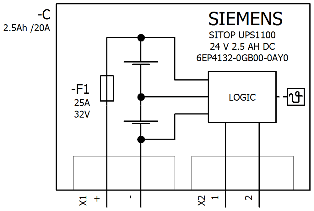 SITOP UPS1100 battery module with maintenance- free sealed pure lead-acid for SITOP DC UPS modules 24 V DC 2.5 Ah - Image 5