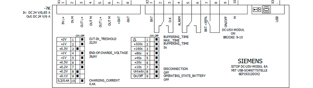 SITOP DC UPS module 24 V/6 A uninterruptible power supply with USB interface input: 24 V DC/6.85 A output: 24 V DC/6 A - Image 4