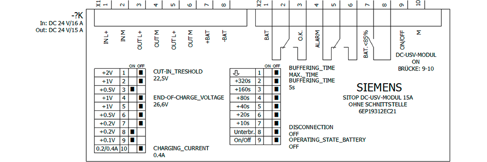 SITOP DC UPS module 24 V/15 A uninterruptible power supply without interface input: 24 V DC/16 A output: 24 V DC/15 A - Image 4