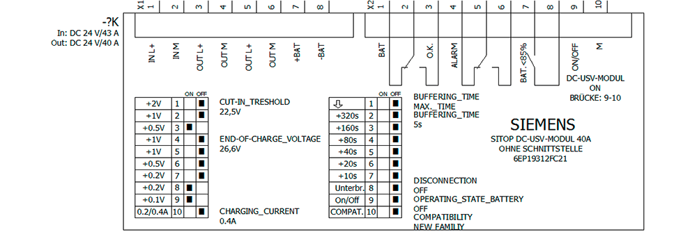 SITOP DC UPS module 24 V/40 A uninterruptible power supply without interface input: 24 V DC/43 A output: 24 V DC/40 A - Image 4
