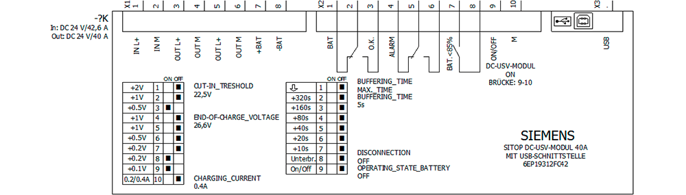 SITOP DC UPS module 24 V/40 A uninterruptible power supply with USB interface input: 24 V DC/42.6 A output: 24 V DC/40 A - Image 4