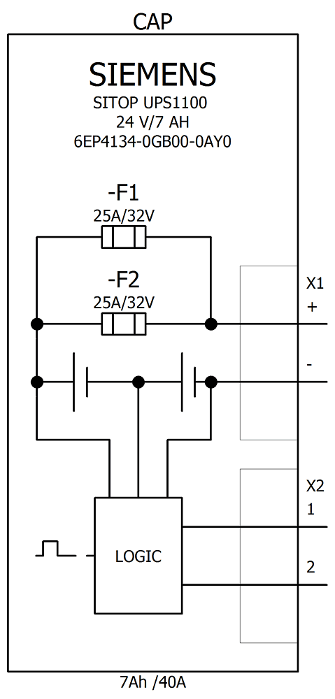 SITOP UPS1100 battery module with maintenance- free sealed lead-acid batteries for SITOP DC UPS modules 24 V DC 7 Ah - Image 4