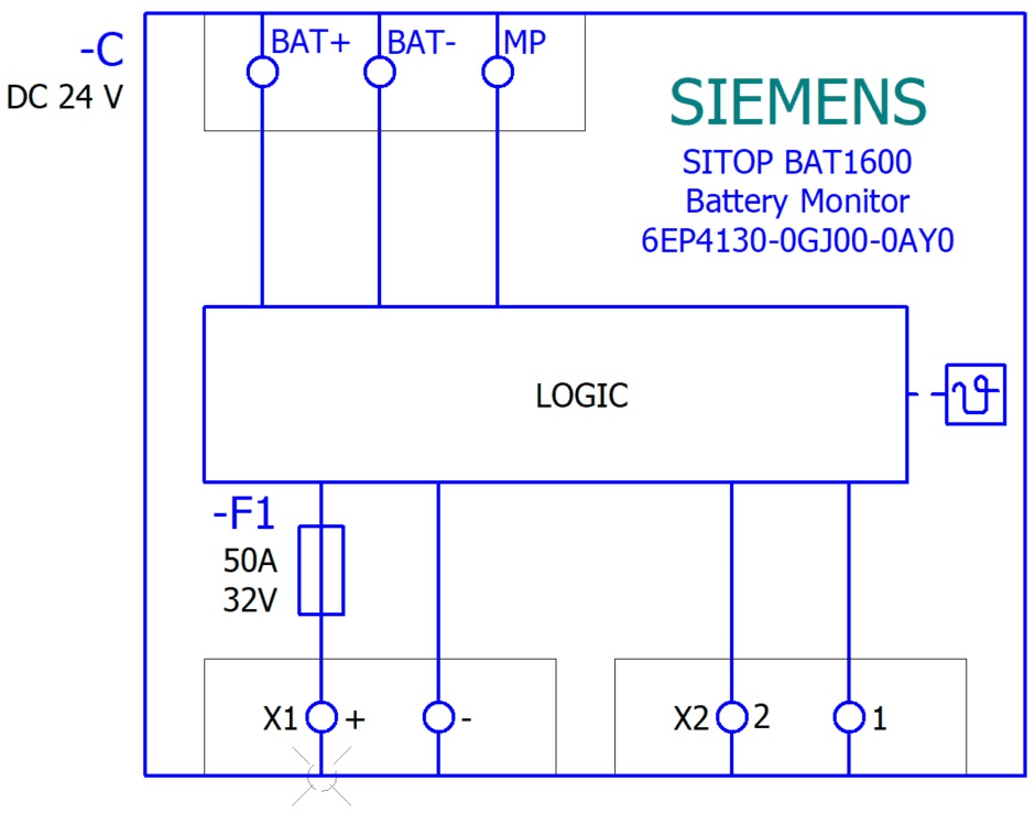 SITOP BAT1600 battery monitor spare part for SITOP BAT1600 38 Ah Pb - Image 5