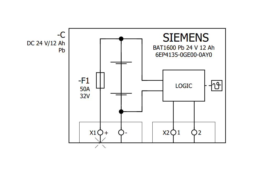 SITOP BAT1600 24 V DC 12 Ah Pb battery module with maintenance- fee closed lead-acid battery for SITOP UPS1600 - Image 5
