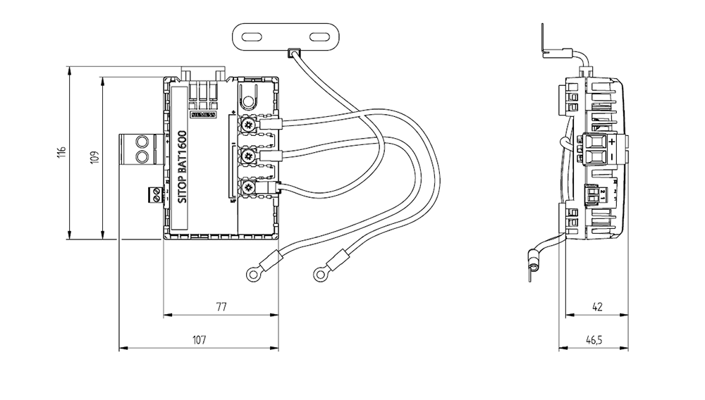 SITOP BAT1600 battery monitor spare part for SITOP BAT1600 38 Ah Pb - Image 2