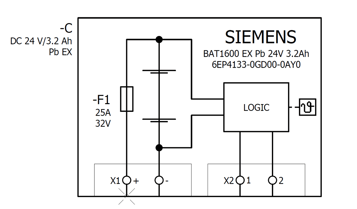 SITOP BAT1600 EX 24 V DC 3.2 Ah Pb battery module with maintenance- free closed lead-acid battery for SITOP UPS1600 - Image 5