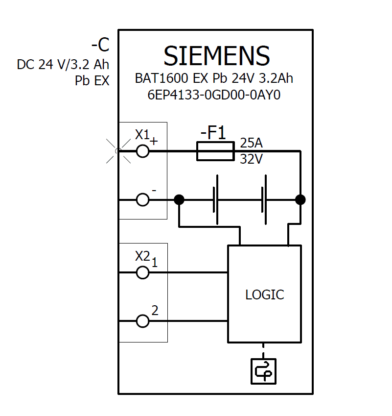 SITOP BAT1600 EX 24 V DC 3.2 Ah Pb battery module with maintenance- free closed lead-acid battery for SITOP UPS1600 - Image 4