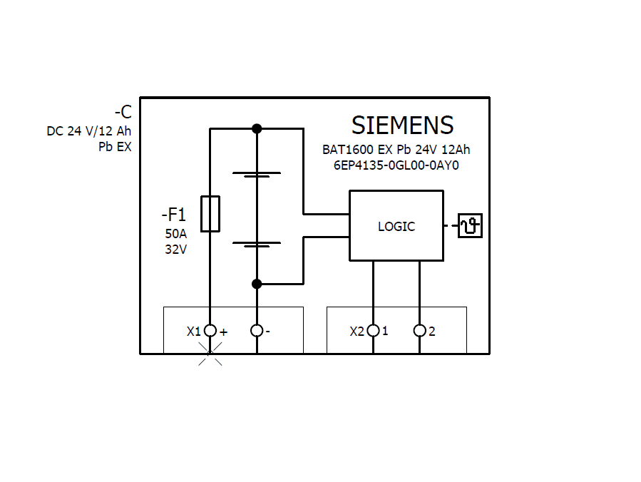 SITOP BAT1600 EX 24 V DC 12 Ah Pb battery module with maintenance- free closed lead-acid battery for SITOP UPS1600 - Image 5