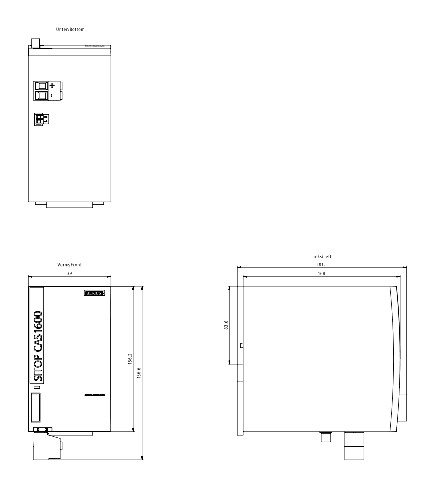 SITOP CAS1600 0.3 Ah 24 V DC 0.3 Ah SuCAP capacitor module with maintenance- free sealed supercapacitors for SITOP UPS1600 - Image 2