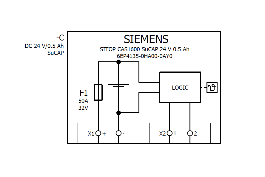 SITOP CAS1600 0.5 Ah 24 V DC 0.5 Ah SuCAP capacitor module with maintenance- free sealed supercapacitors for SITOP UPS1600 - Image 5