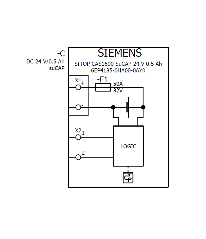 SITOP CAS1600 0.5 Ah 24 V DC 0.5 Ah SuCAP capacitor module with maintenance- free sealed supercapacitors for SITOP UPS1600 - Image 4