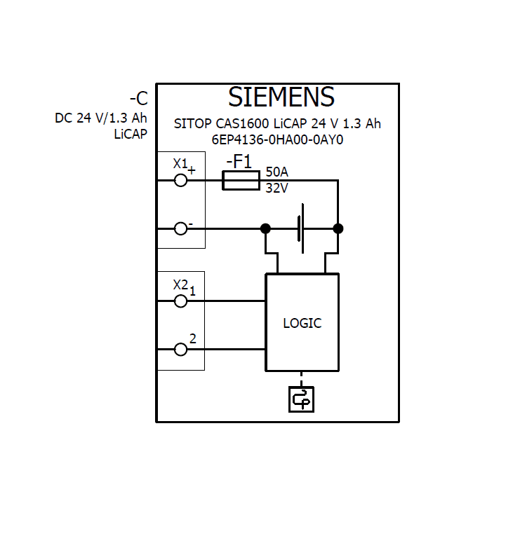 SITOP CAS1600 1.3 Ah 24 V DC 1.3 Ah LiCAP capacitor module with maintenance- free sealed supercapacitors for SITOP UPS1600 - Image 4