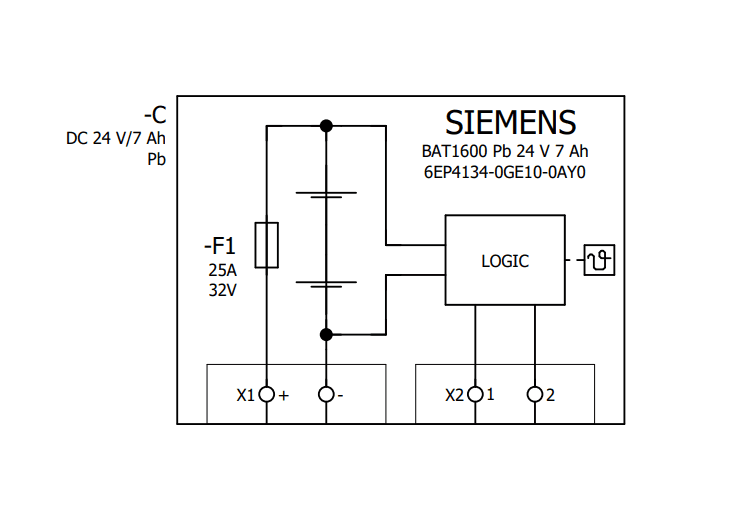 SITOP BAT1600 24 V DC 7 Ah Pb battery module with maintenance- free sealed lead-acid battery for SITOP UPS1600 - Image 5