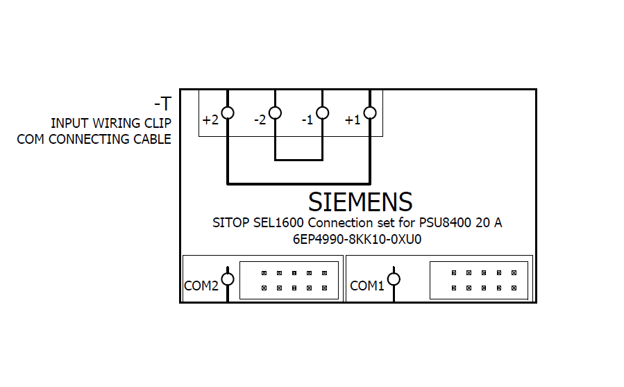 SITOP SEL1600 connection set for connection to PSU8400 20 A content: COM connecting cable and input wiring clip - Image 5