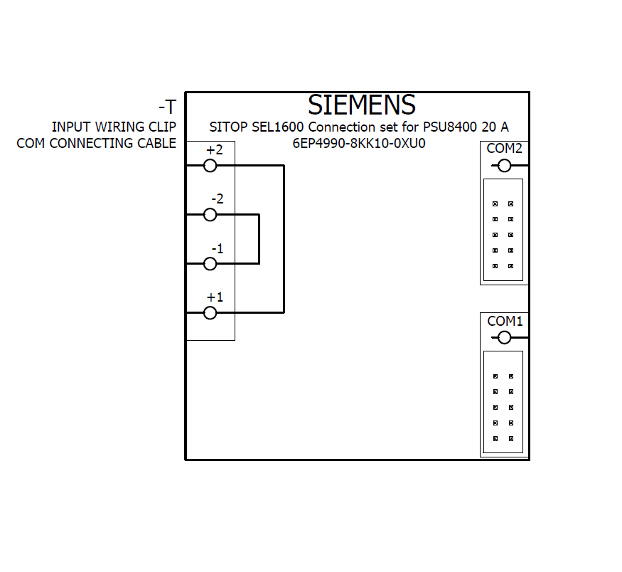 SITOP SEL1600 connection set for connection to PSU8400 20 A content: COM connecting cable and input wiring clip - Image 4