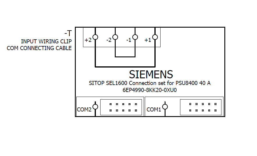 SITOP SEL1600 connection set for connection to PSU8400 40 A content: COM connecting cable and input wiring clip - Image 5