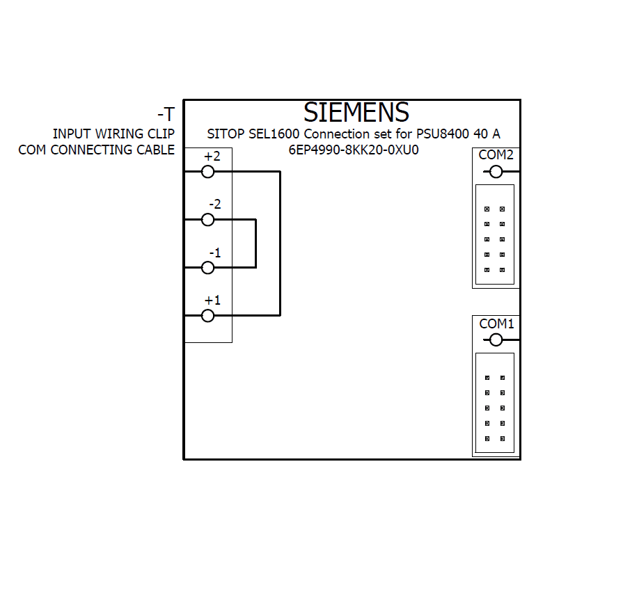 SITOP SEL1600 connection set for connection to PSU8400 40 A content: COM connecting cable and input wiring clip - Image 4