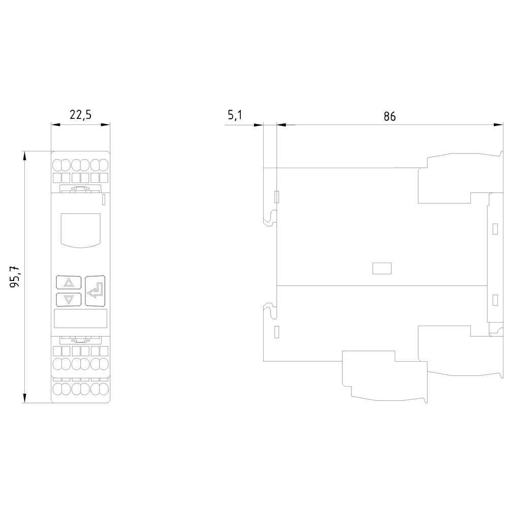 !!! product phase-out !!! the preferred successor is 3UG5842-2AA40 digital monitoring relay cos phi and current monitoring for IO-Link 90...690 V AC - Image 3