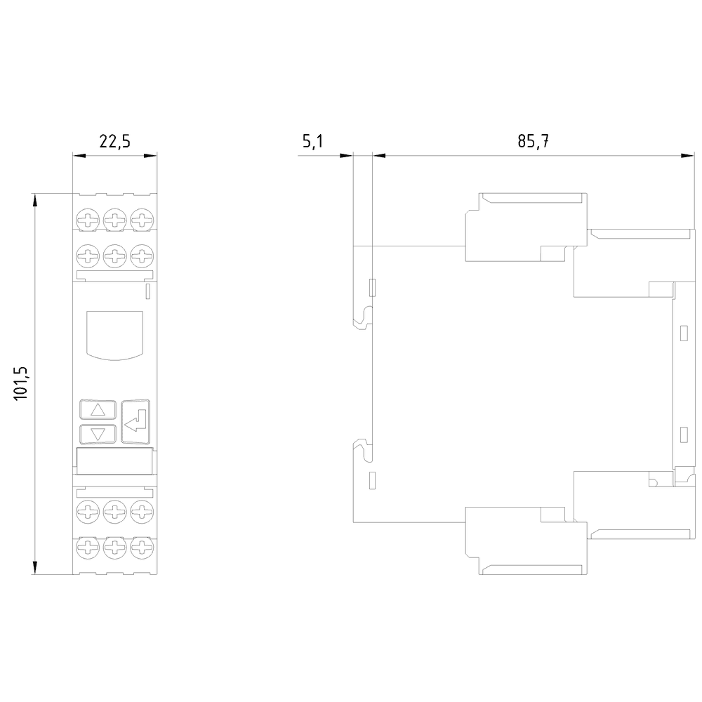 !!! product phase-out !!! the preferred successor is 3UG5842-1AA40 digital monitoring relay cos phi and current monitoring for IO-Link 90...690 V AC - Image 3