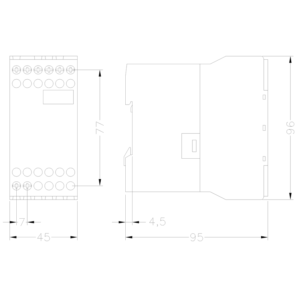 Bus termination module for SINEC L2-RS 485 and PROFIBUS RS 485 for bus connection after the last device at the bus line Supply voltage: 24 V DC - Image 2