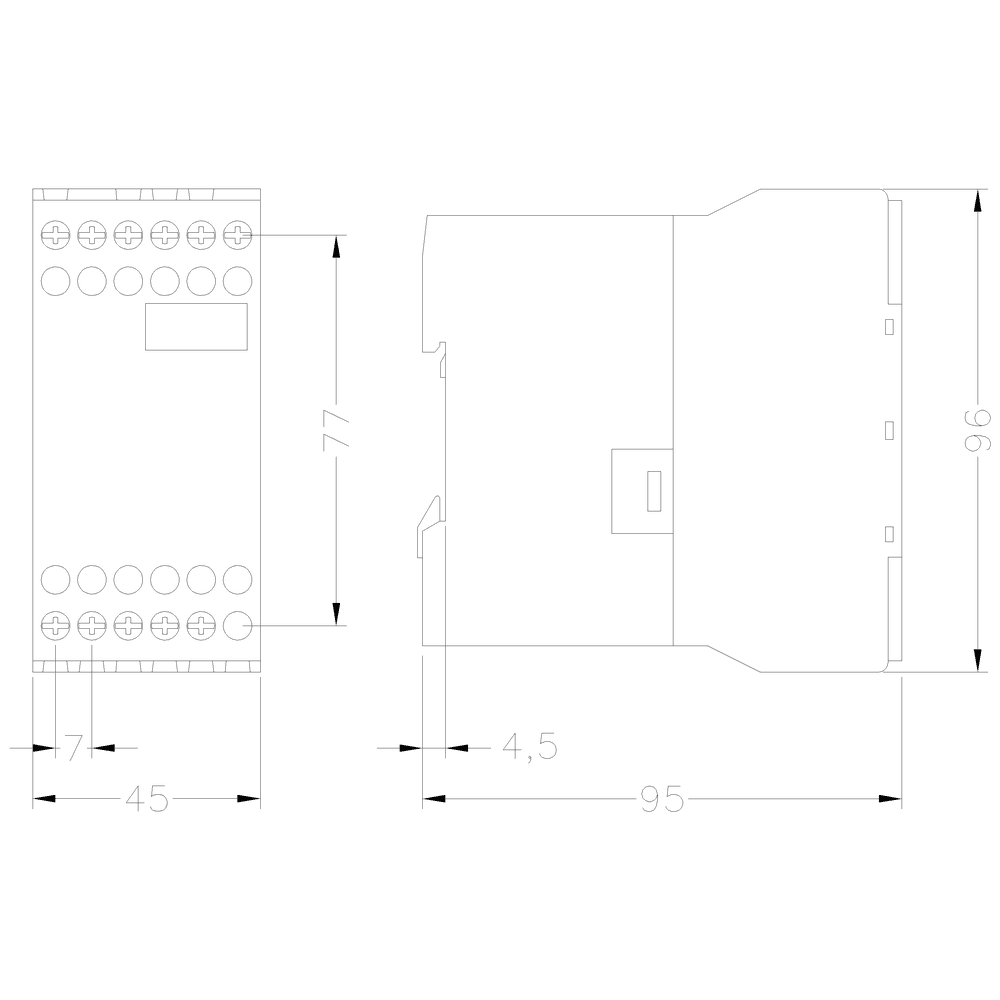 Bus termination module for SINEC L2-RS 485 and PROFIBUS RS 485 for bus connection after the last device at the bus line Supply voltage: 24 V AC 110/115/120/220/230/240 V AC 380/400/415 V AC - Image 2
