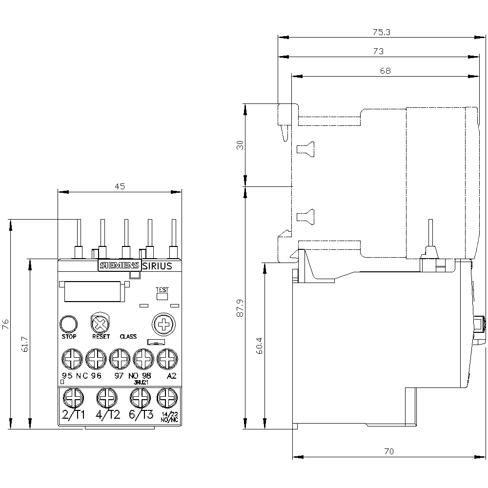 Overload relay 0.11...0.16 A Thermal For motor protection Size S00 - Image 3