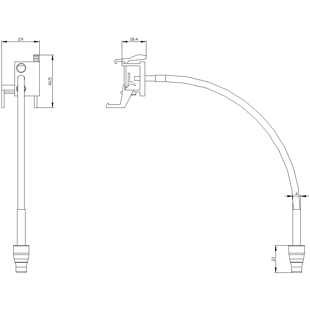 Cable release for reset 0.4 m for 3RU2 Size S00...S3 - Image 2