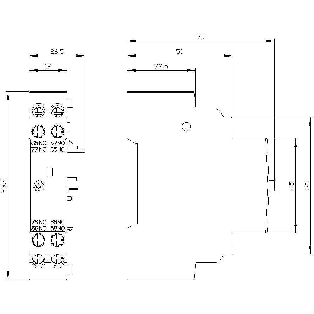 signaling switch for circuit breaker 3RV2 with screw terminal - Image 2