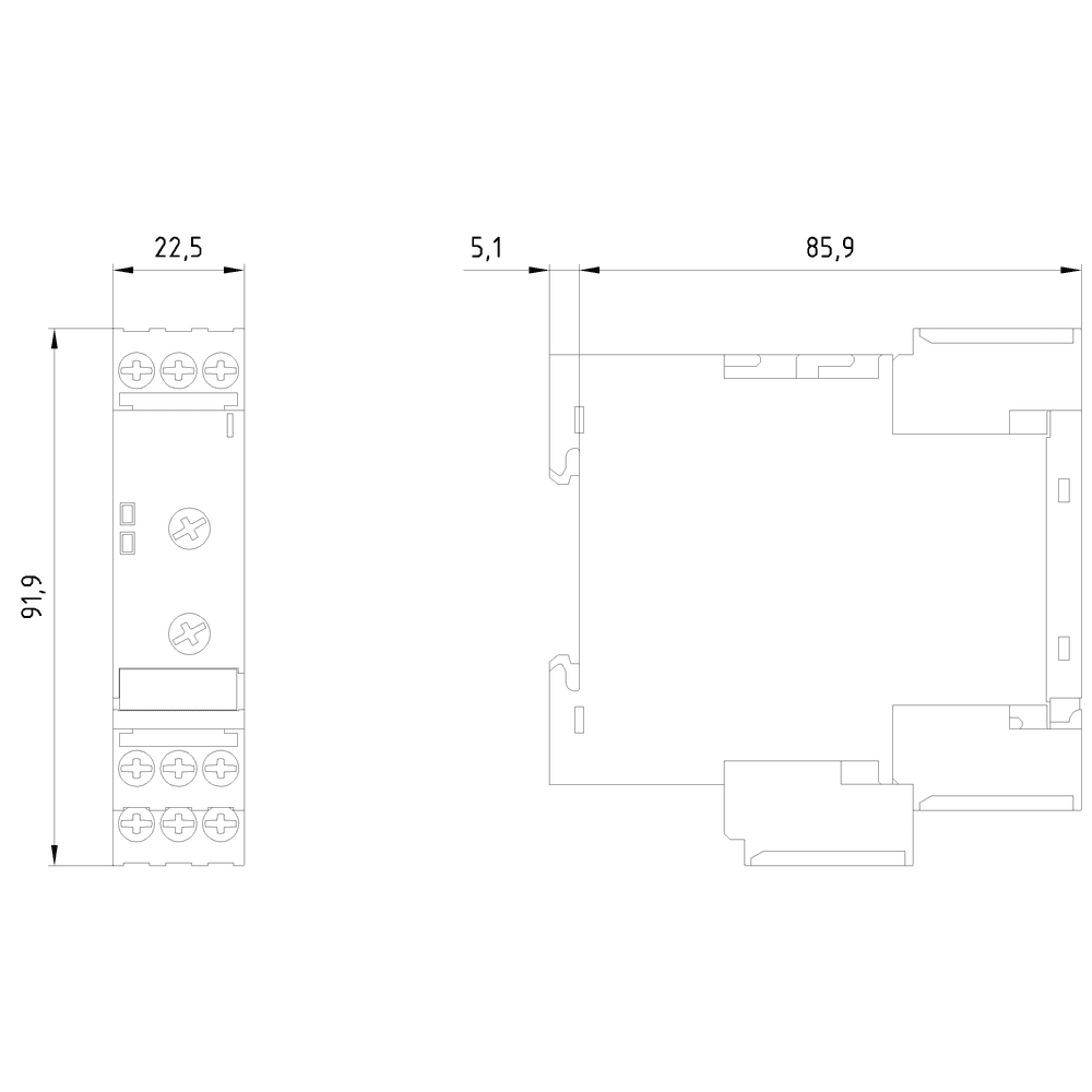 !!! product phase-out !!! the preferred successor is 3UG5514-1BR20 phase failure and sequence monitoring adjustable undervoltage analog monitoring relay phase failure and sequence monitoring adjustable undervoltage asymmetry 20% fixed 3 x 160 to 690 V 50 to 60 Hz AC hysteresis 5% fixed delay time 0-20 s 2 changeover contacts screw terminal - Image 2