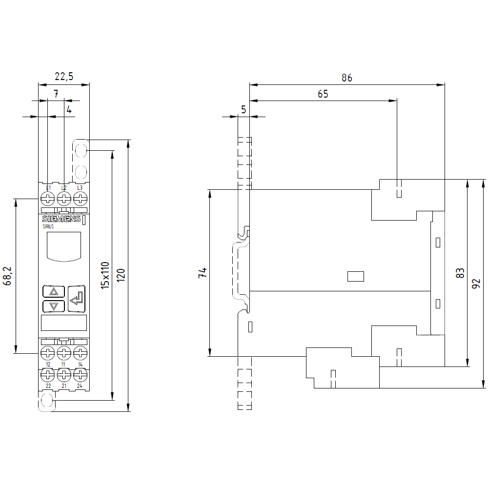 !!! product phase-out !!! the preferred successor is 3UG5514-1BR20 phase failure and sequence monitoring 3x 160-690 V - Image 2