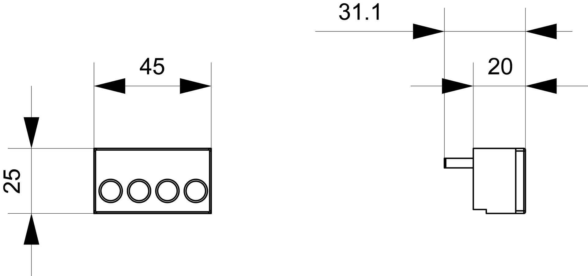 Auxiliary switch 2 NC contacts Connection control circuit: screw terminal - Image 2