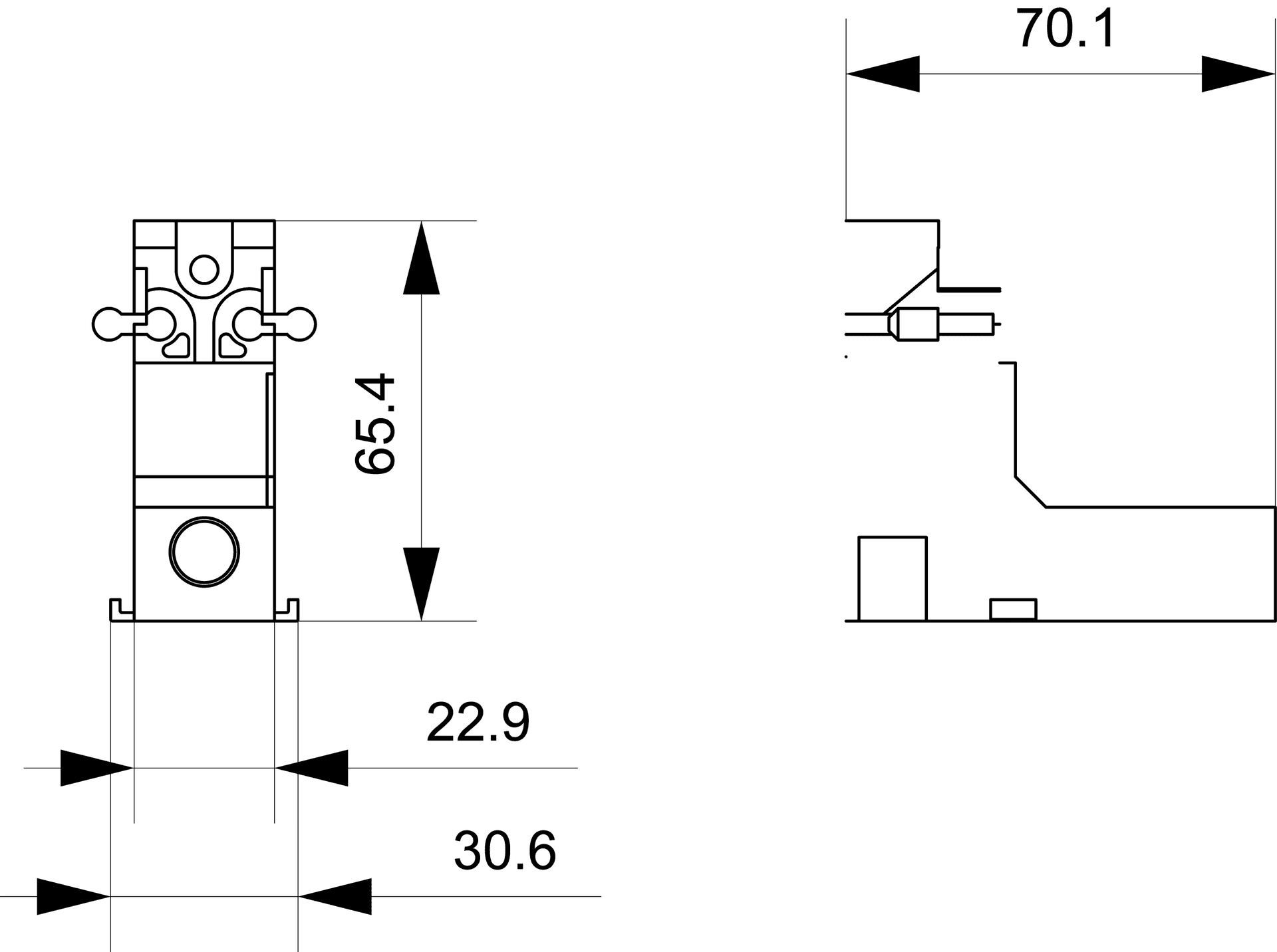 PE infeed Connection main circuit: screw terminal Connection terminal maximum 25 mm2 / 35 mm2 - Image 2