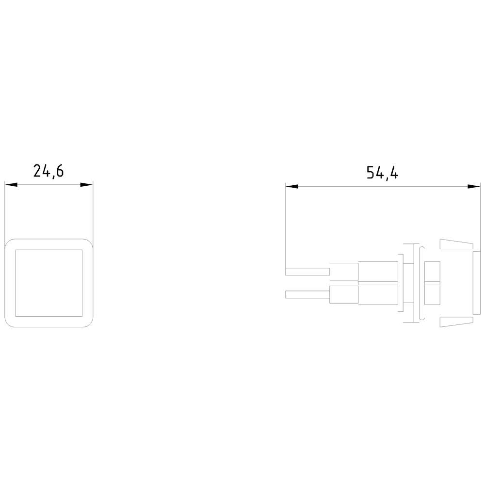 Indicator light with glow lamp 110...120 V AC/DC with colored lenses: red - Image 2