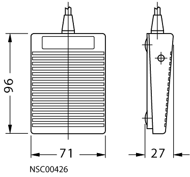 Foot switch molded-plastic enclosure Pedal switch 1-pedal without cover - Image 2