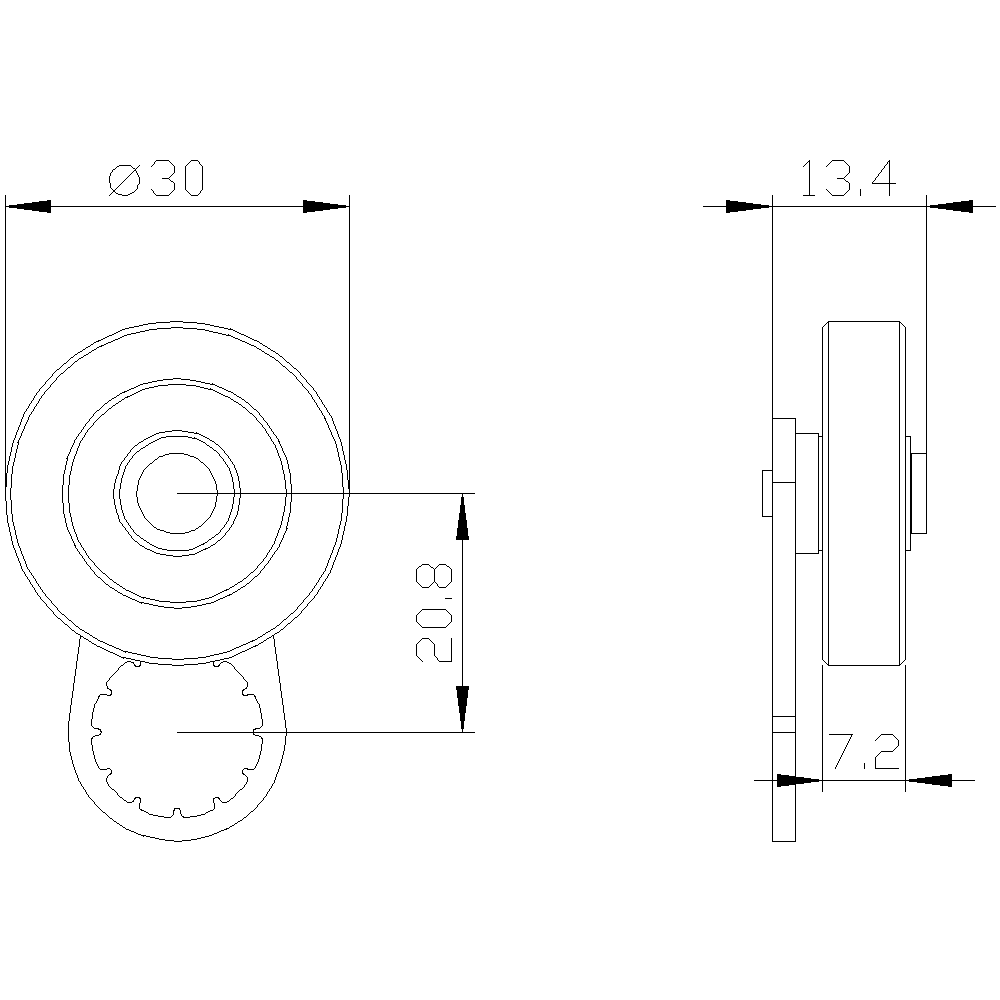 twist lever for position switch 3SE52 Metal lever - Image 2