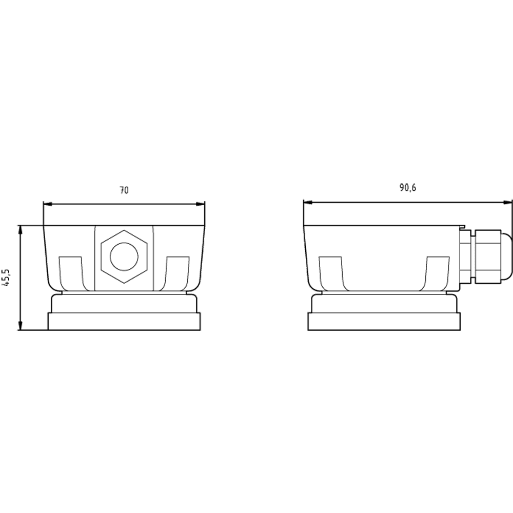 connection socket for lateral cable entry Side cable outlet - Image 2