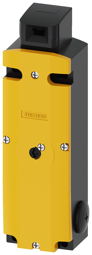 safety position switch with guard lock locking force 2600 N 5 approach directions spring-locked auxiliary release on the front magnet voltage 24 V DC monitoring actuator 2 NC/1 NO monitoring magnet 2 NC/1 NO supplied without actuator by Siemens