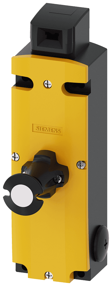 safety position switch with guard lock locking force 2600 N 5 approach directions spring-locked escape release from the front magnet voltage 24 V DC monitoring actuator 2 NC/1 NO monitoring magnet 2 NC/1 NO supplied without actuator by Siemens