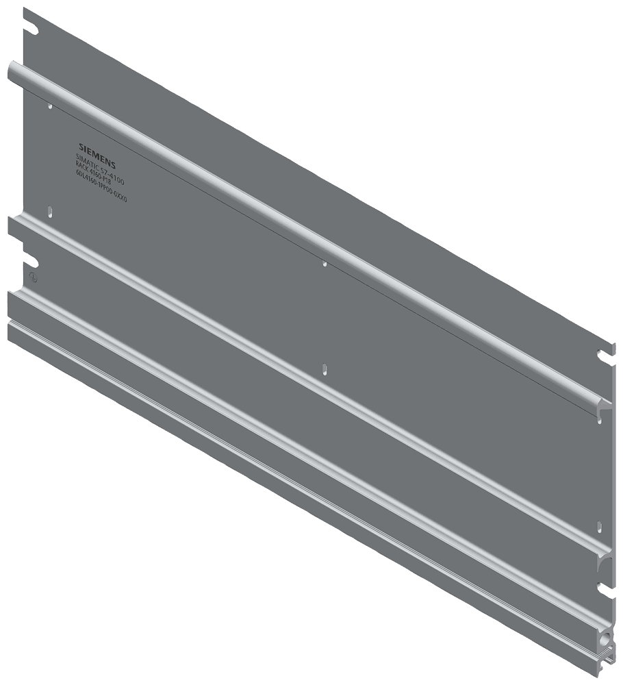 SIMATIC xN 4100; rack 482 mm (approx. 19 inch) made of aluminum; for holding several xN 4100 controllers with U-connectors and max. 7 modules (equivalent to 9 slots); S7-1500 U-connectors must be ordered separately by Siemens