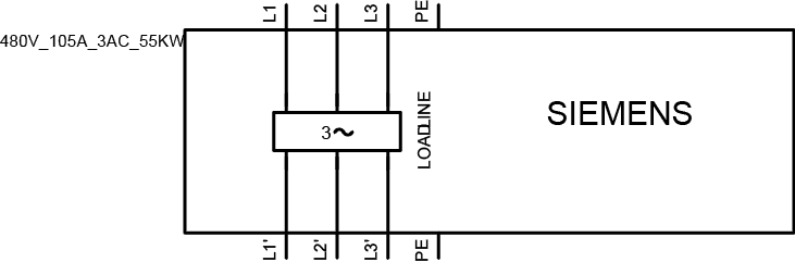SINAMICS / SIMODRIVE 611 BASIC LINE FILTER FOR 55KW ACTIVE LINE MODULE INPUT: 3AC 380-480V - Image 2