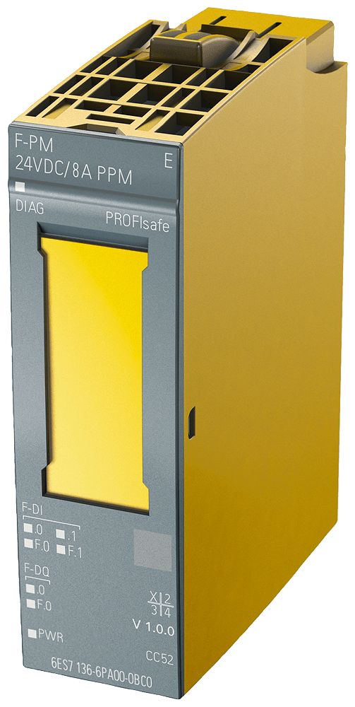 SIPLUS ET 200SP F-PM-E 24VDC/8A PPM rail based on 6ES7136-6PA00-0BC0 with conformal coating by Siemens