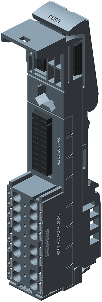 SIPLUS ET 200SP BU20-P12+A4+0B based on 6ES7193-6BP20-0BB0 with conformal coating by Siemens