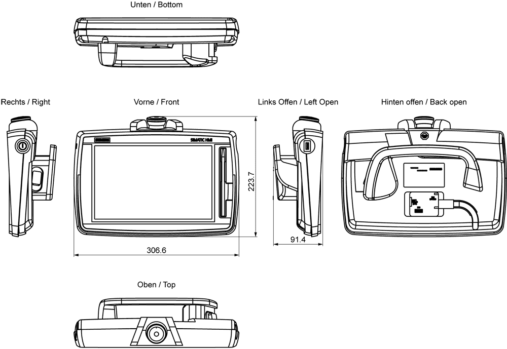 SIMATIC HMI TP1000F MOBILE 10.0" TFT display - Image 2