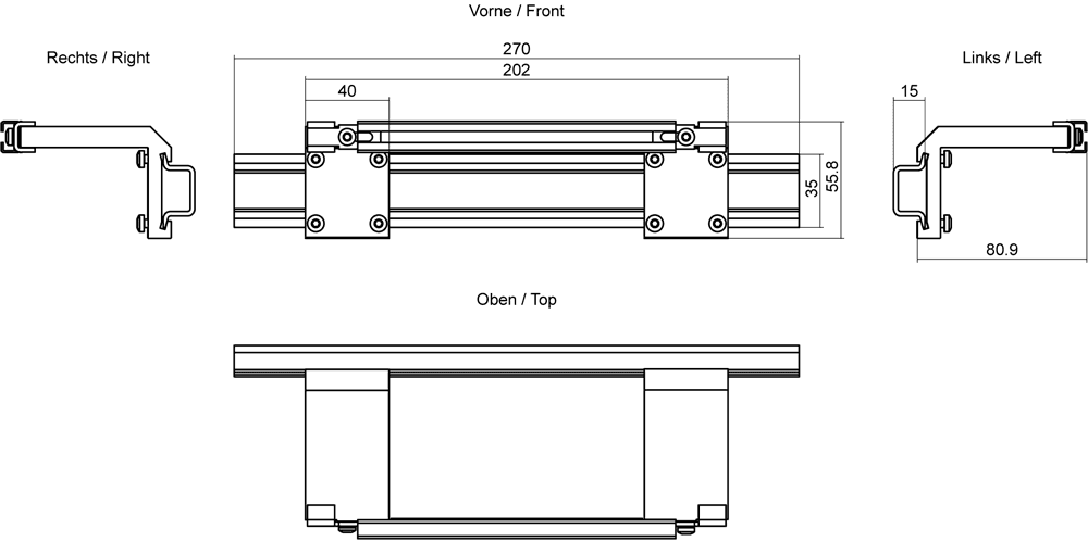 SIPLUS ET 200SP mounting kit with maximum width: 172 mm by Siemens