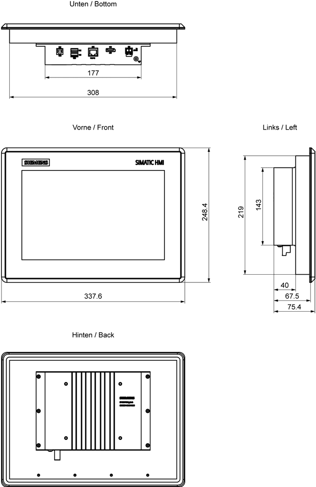 SIMATIC IFP 1200 V2 ext. hygienic - Image 2