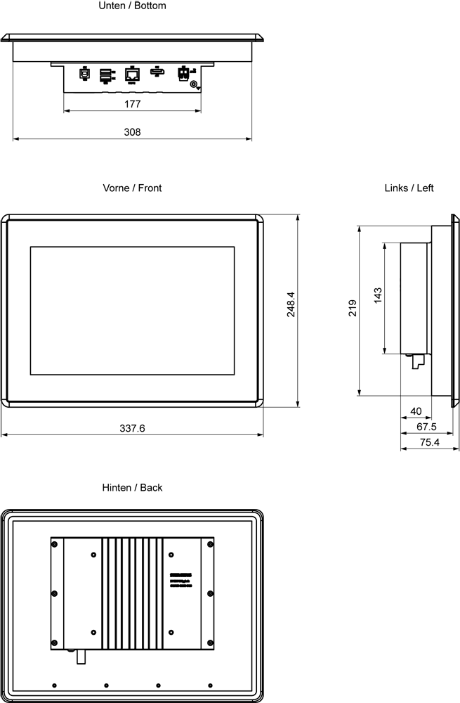 SIMATIC IFP 1200 V2 ext. hygienic - Image 2