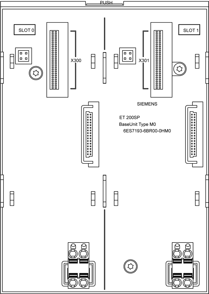 SIPLUS ET 200SP BU type M0 based on 6ES7193-6BR00-0HM0 BU type M0 -40...+70 °C . with 2 slots for holding R1-capable interface modules IM 155-6 PN R1 including server module - Image 4